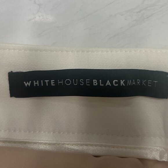 WHITE HOUSE BLACK MARKET - Pleated White Trousers - Picture 5 of 8